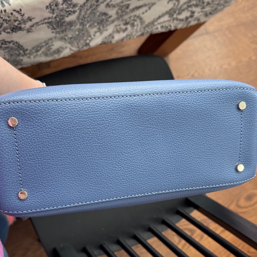 kate spade blue pebbled leather satchel - Picture 8 of 14